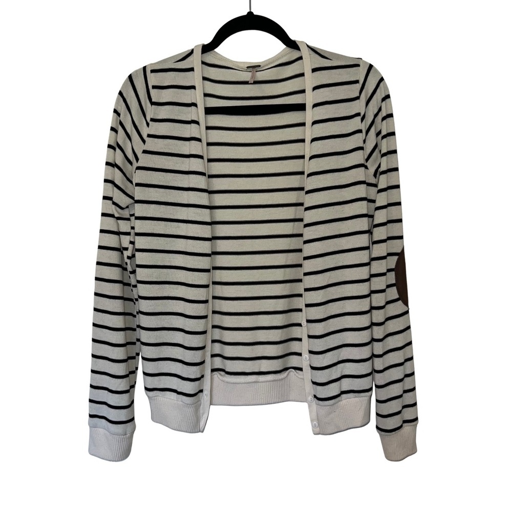 Poof! Black and White Striped Cardigan​